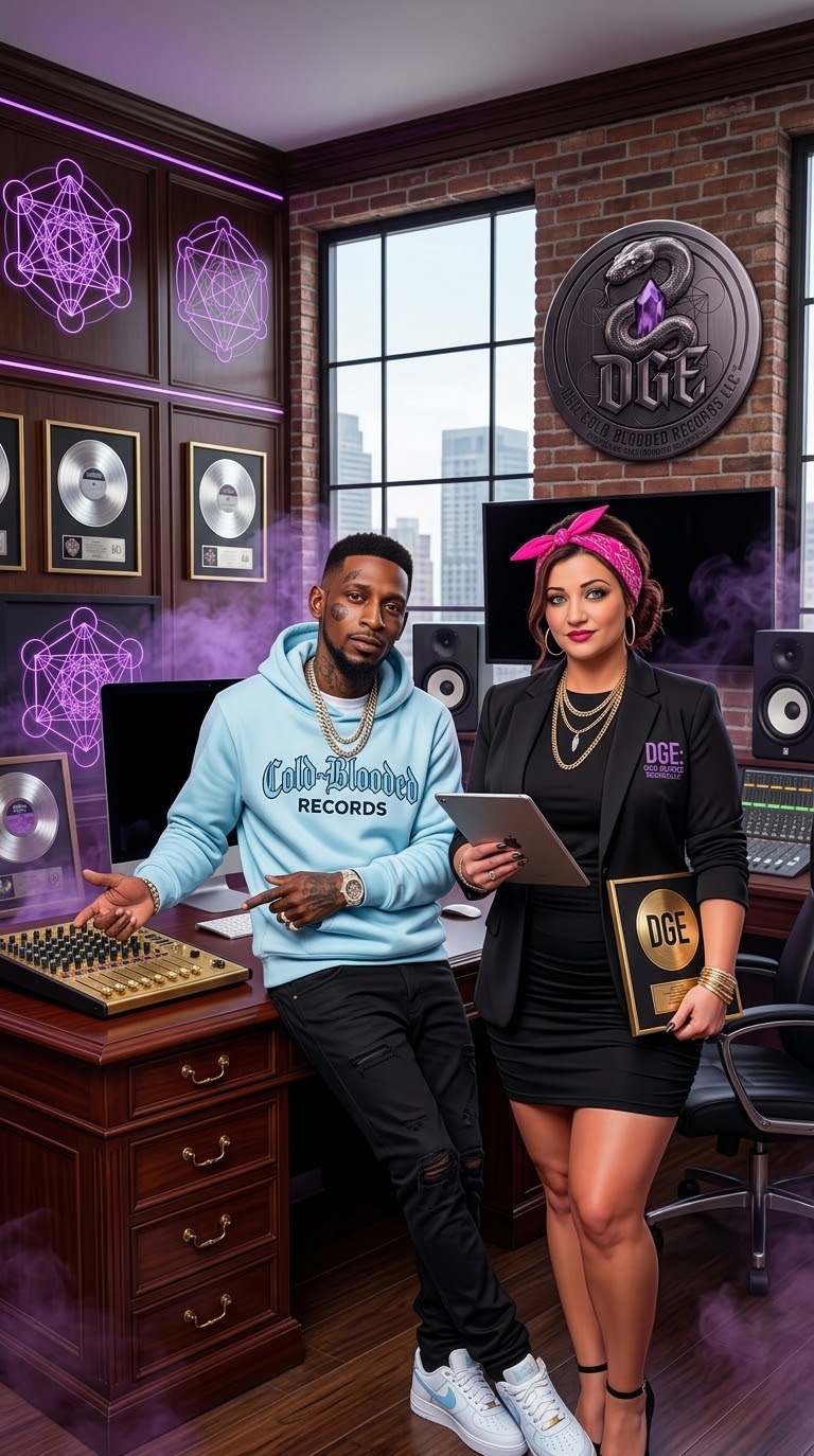 Founders Heather Da Boa and Sherrod 'HotRod' Whiteside in the DGE studio