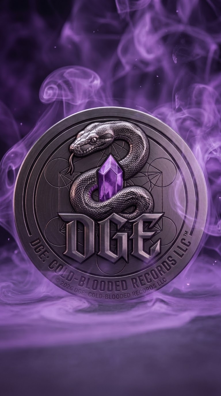 DGE: Cold-Blooded Records LLC™ serpent coin emblem