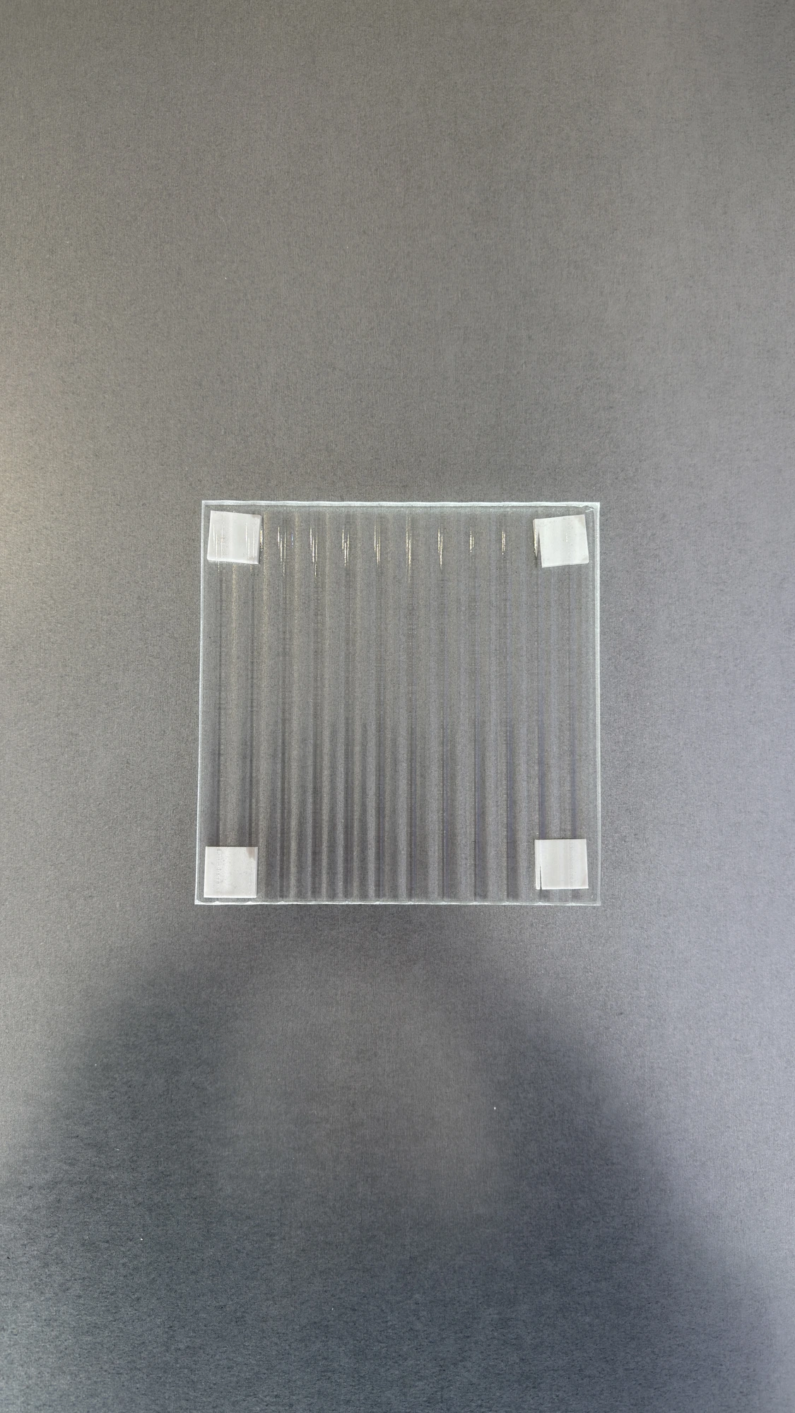 Fluted glass sample
