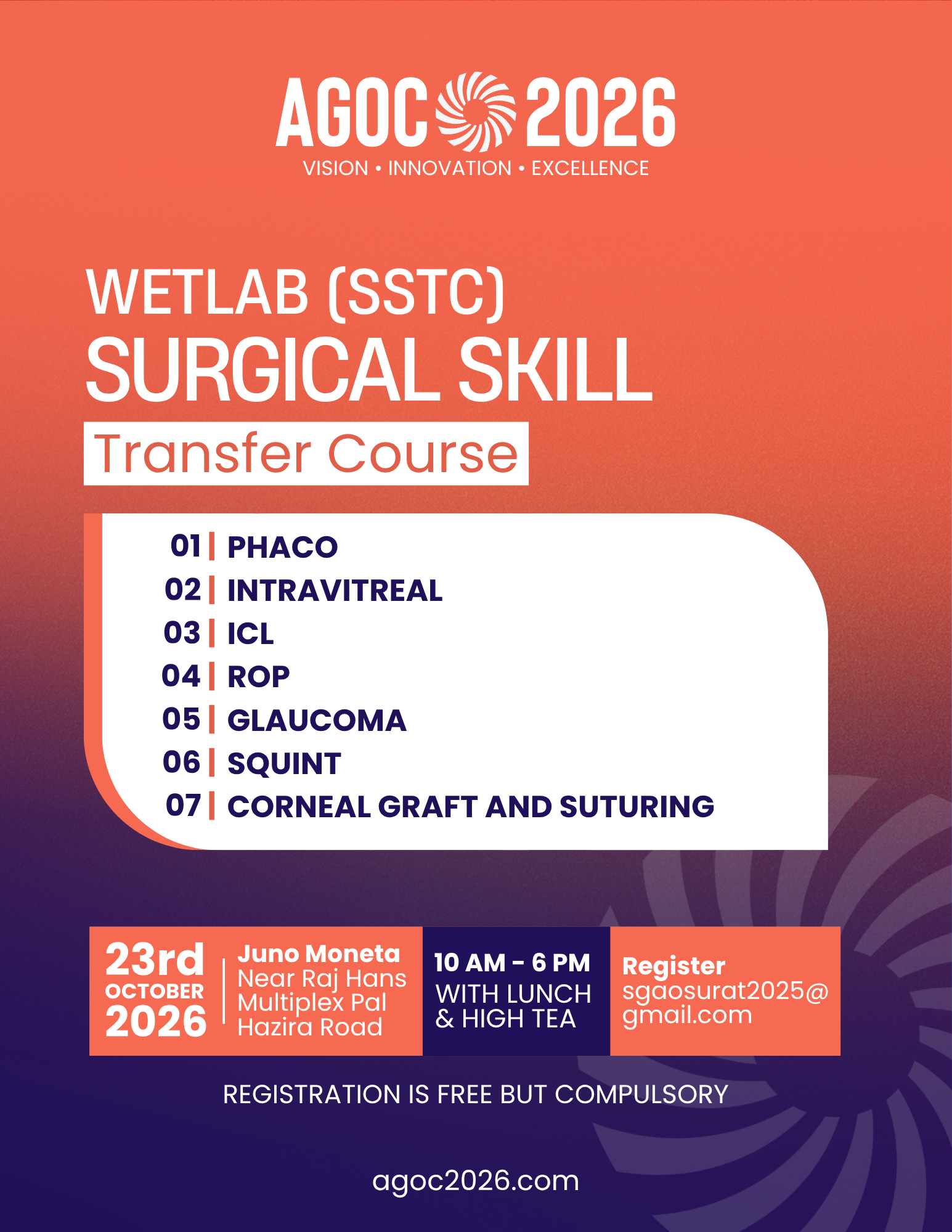 Wetlab (SSTC) Surgical Skill Transfer Course