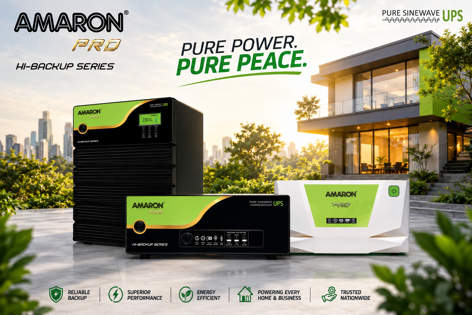 Amaron HUPS batteries — tall tubular battery for Home UPS