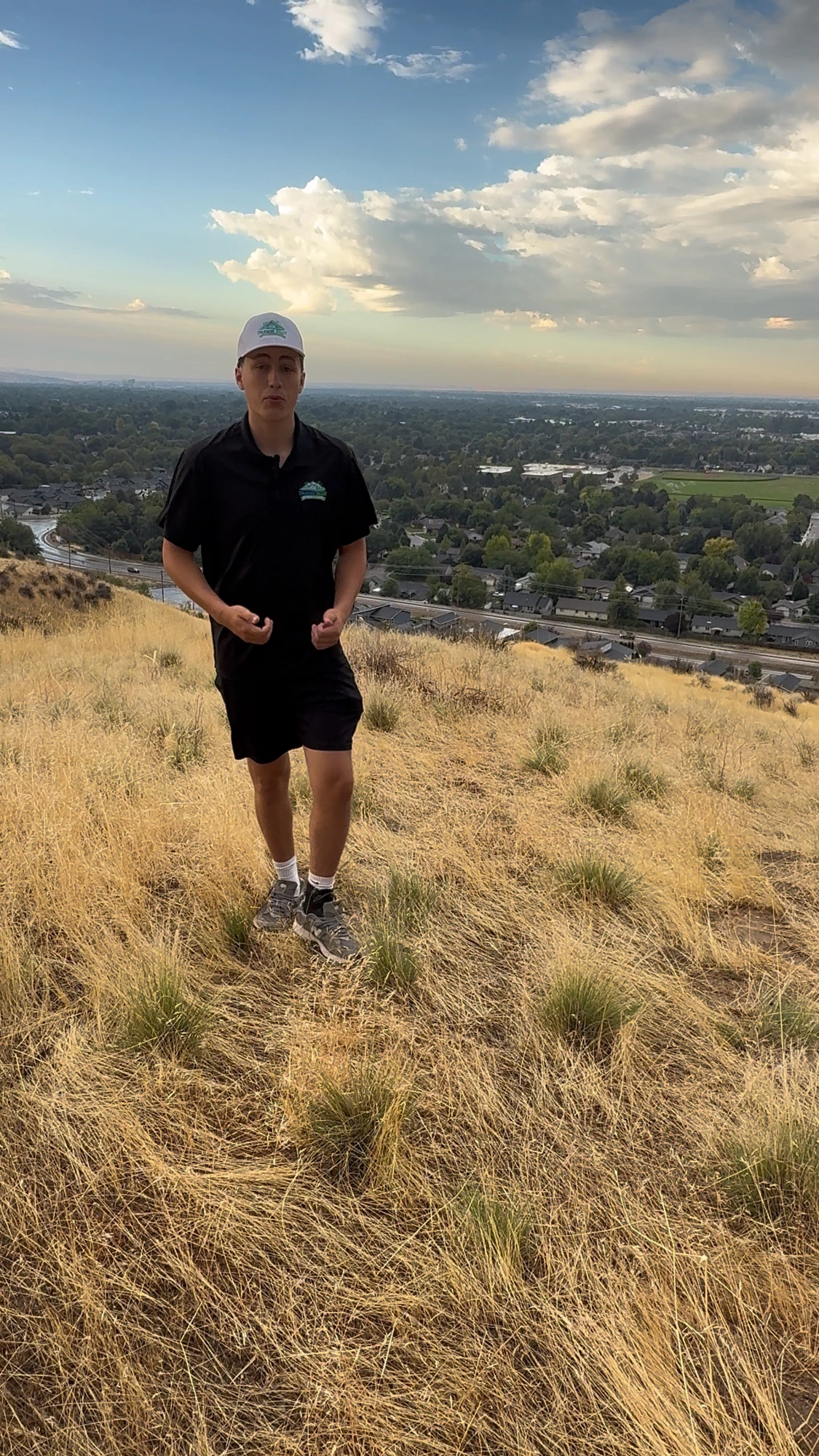Daiken, founder of Treasure Valley Exterior Cleaning, overlooking the Boise valley
