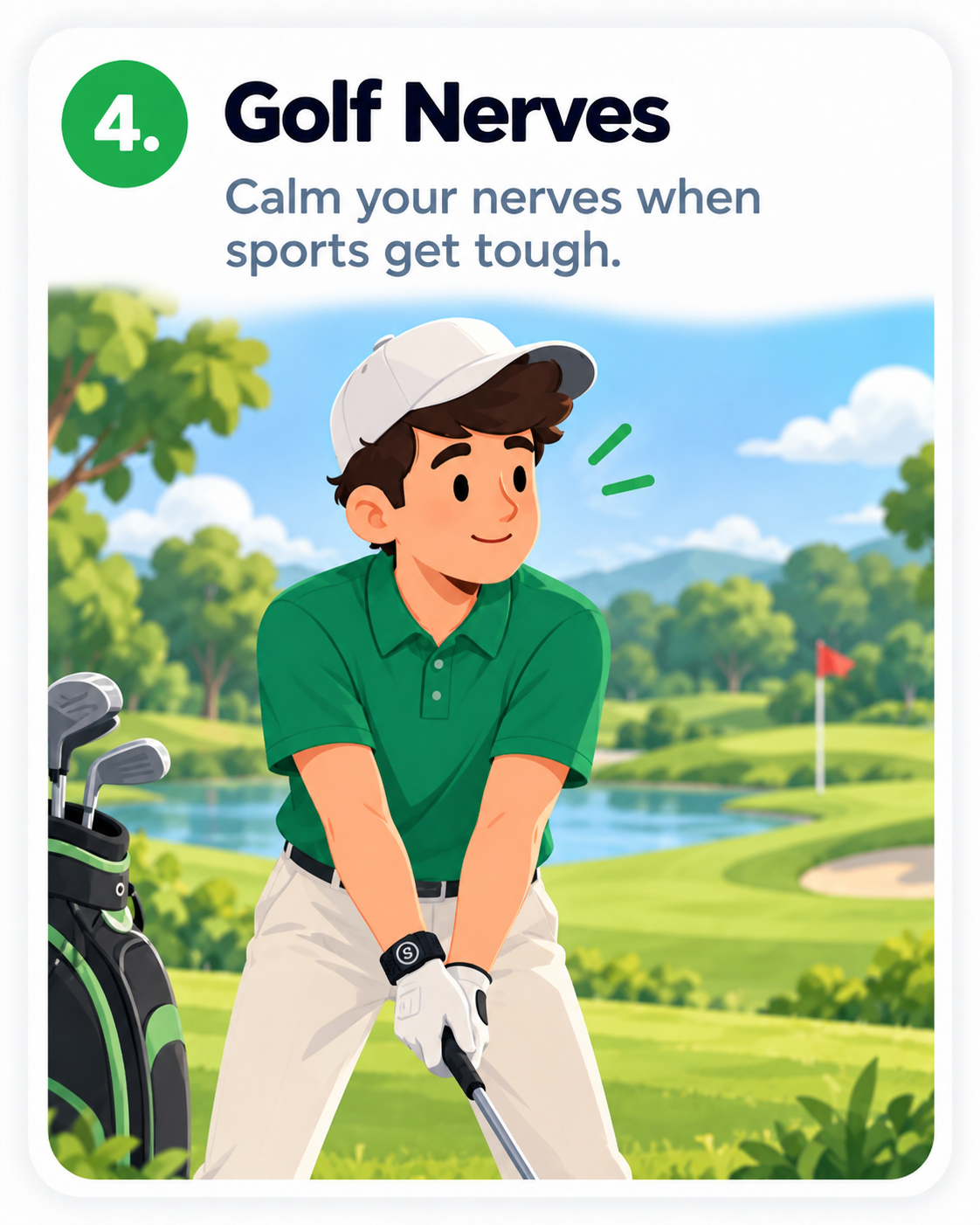 Golf Nerves — Calm your nerves when sports get tough. (StayScent wearable fragrance bracelet)