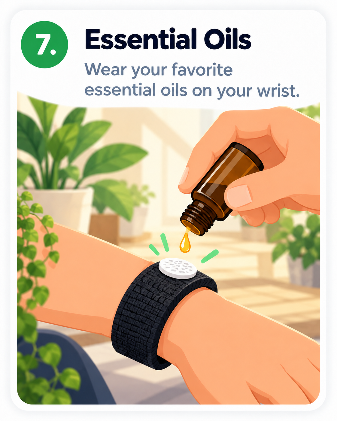 Essential Oils — Wear your favorite essential oils on your wrist. (StayScent wearable fragrance bracelet)