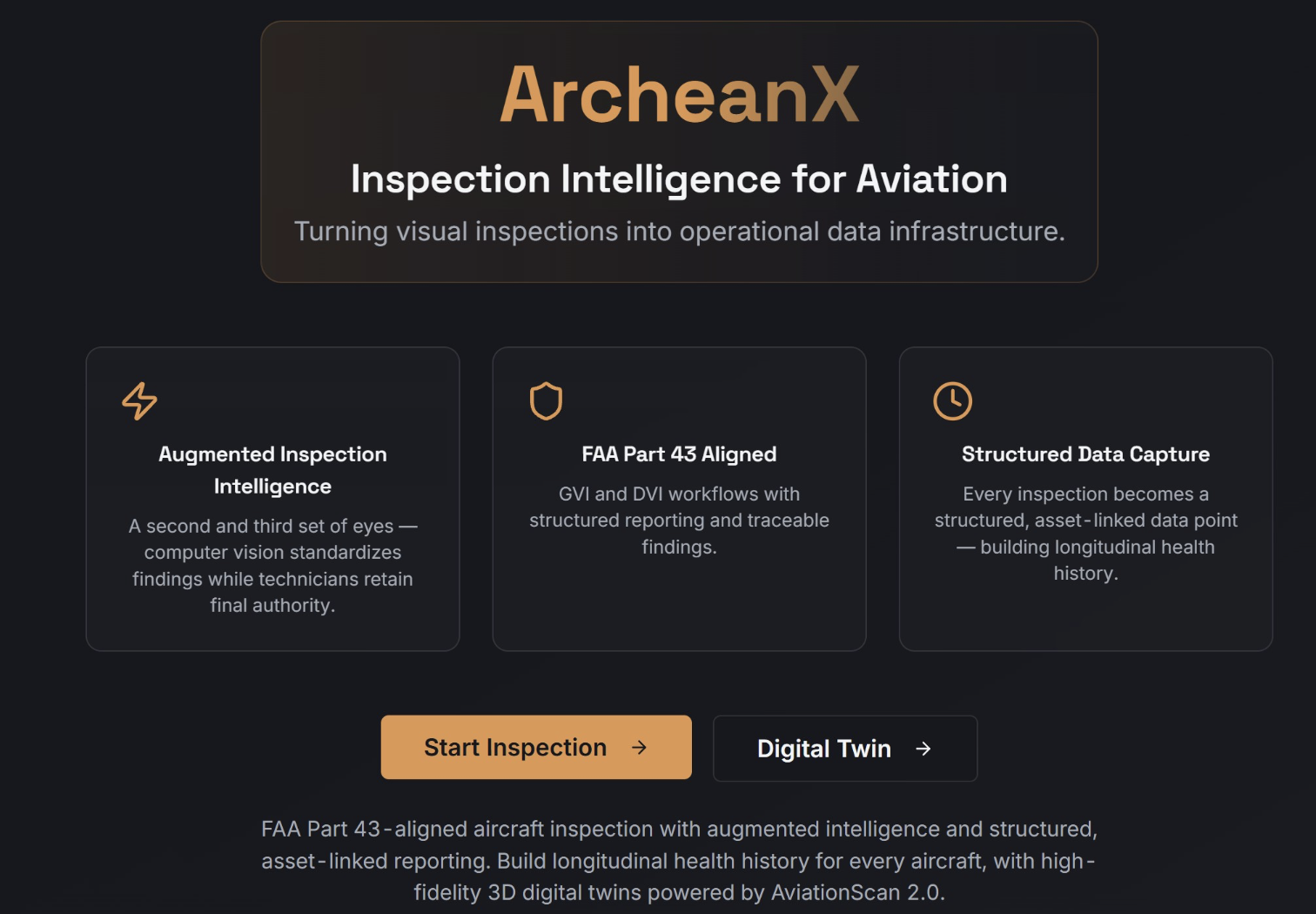 ArcheanX Inspection Intelligence for Aviation