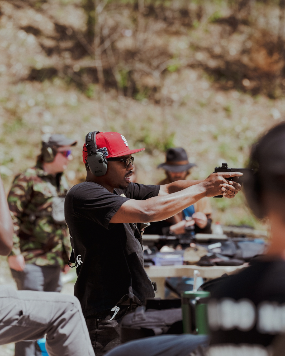 Firearms training on the range