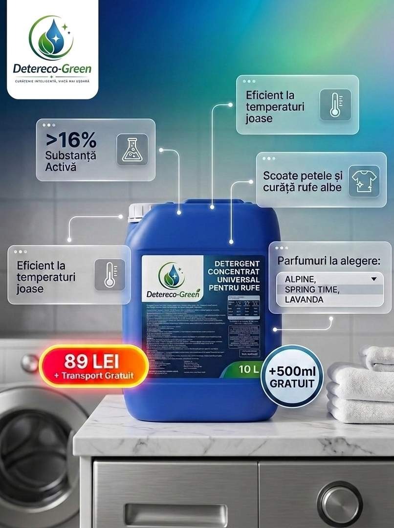 Detergent Concentrat 3 arome 10L + 500ml GRATUIT