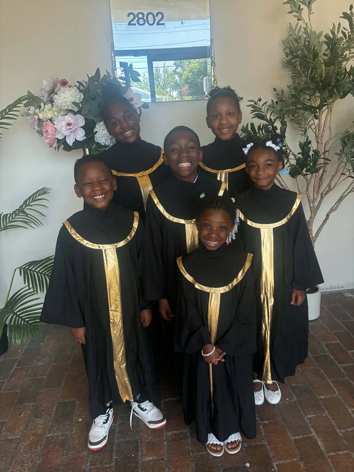 Our youth choir at the new home