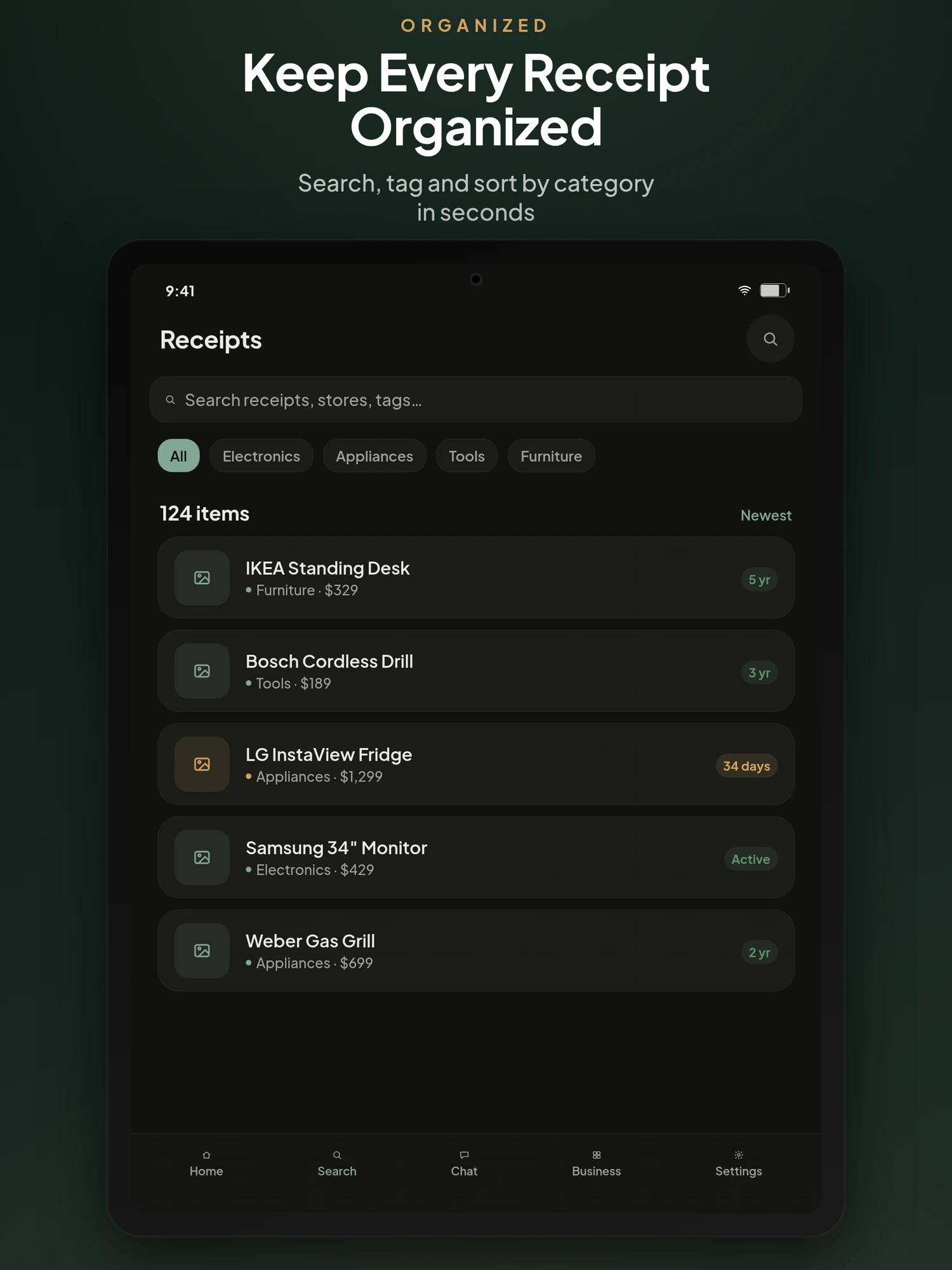 Keep Every Receipt Organized — Warranty_Vault pro app screen