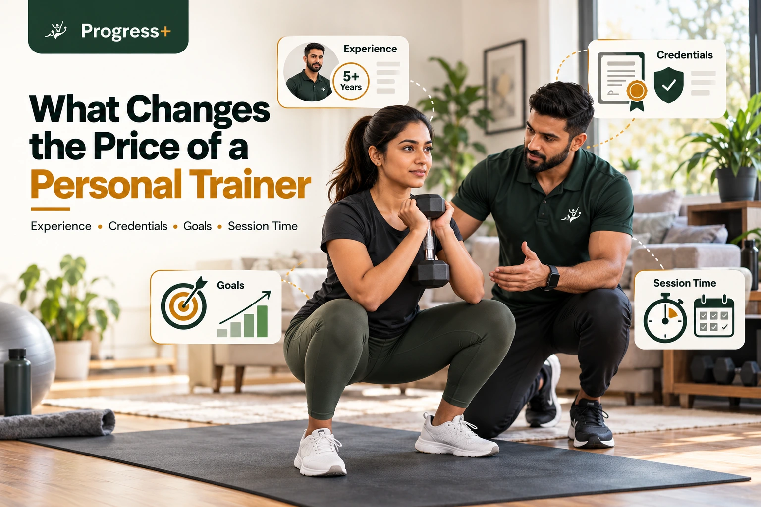 What changes the price of a personal trainer in Markham: experience, credentials, goals, and session time.
