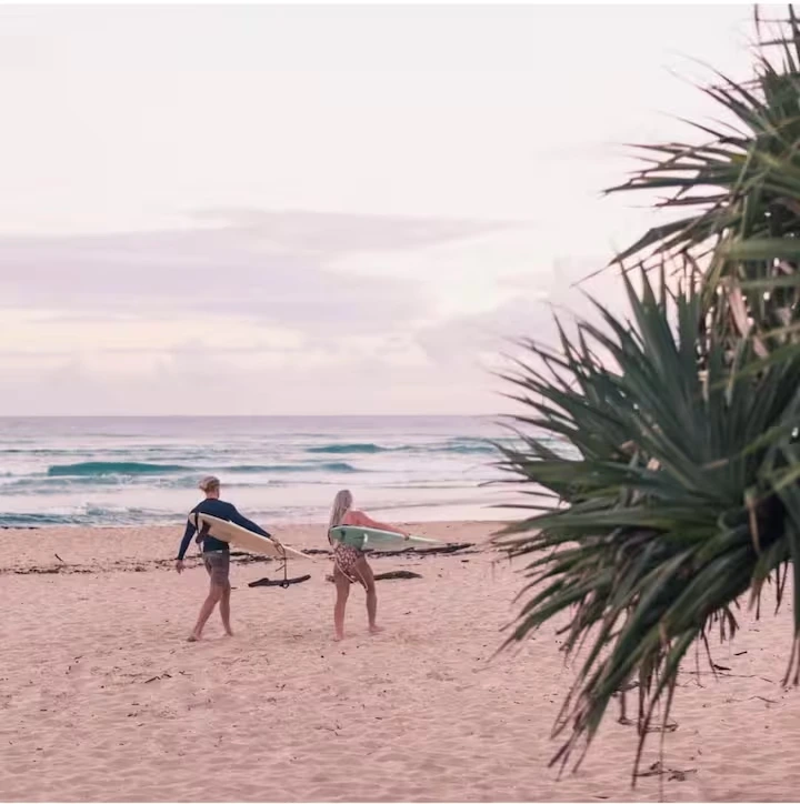 Sunset surf at Kirra Beach, Coolangatta
