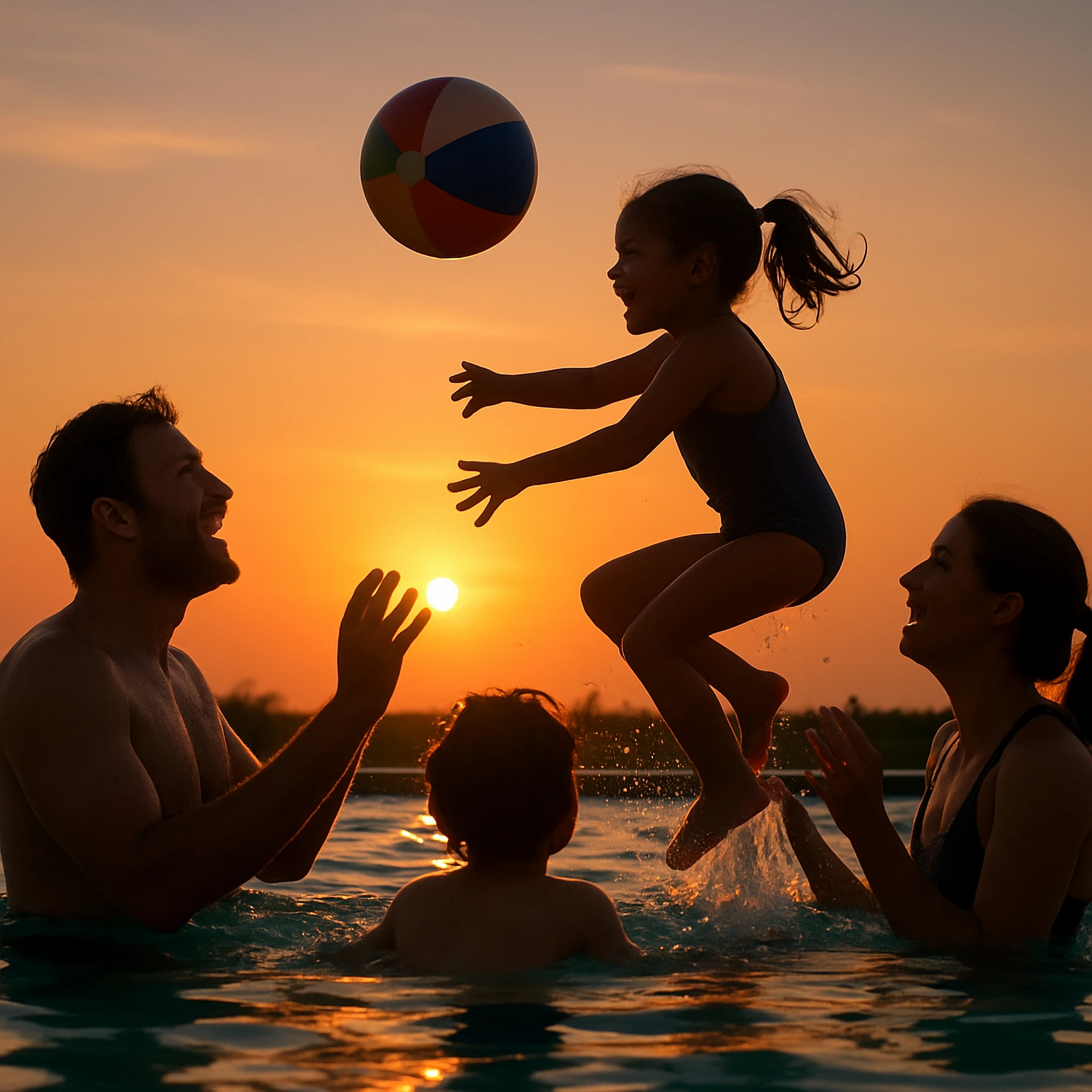 Family Pool Time