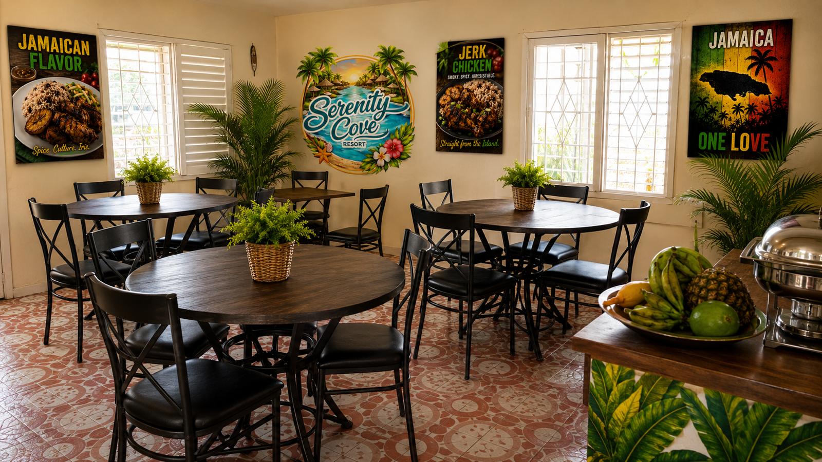 Restaurant service at Serenity Cove