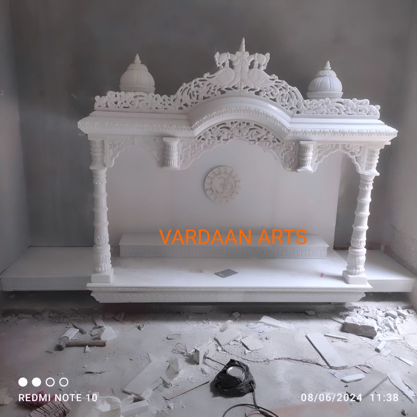 Vardaan Arts marble temple centrepiece