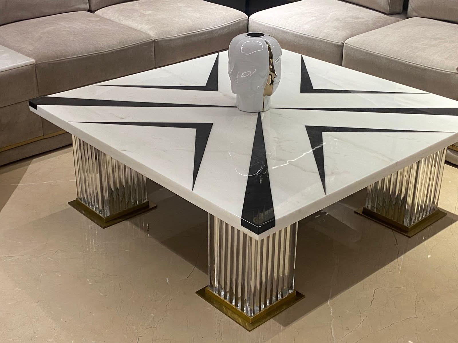 Star Compass Marble Table