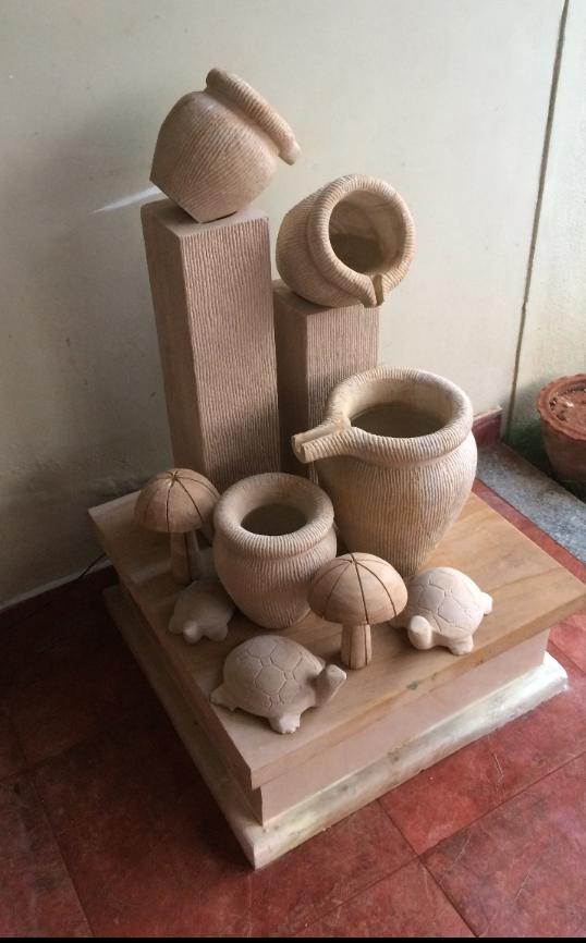 Rustic Matka & Turtle Fountain