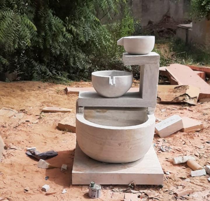 Modern Sandstone Cascade Fountain