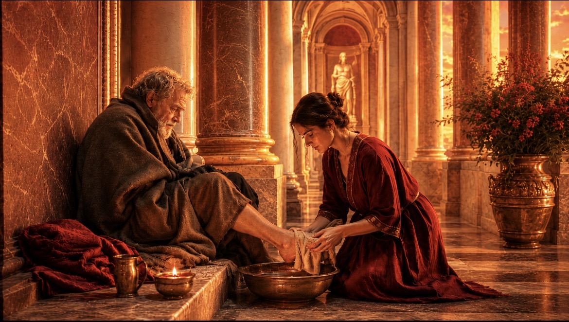 A quiet good deed without audience: care given where no one watches