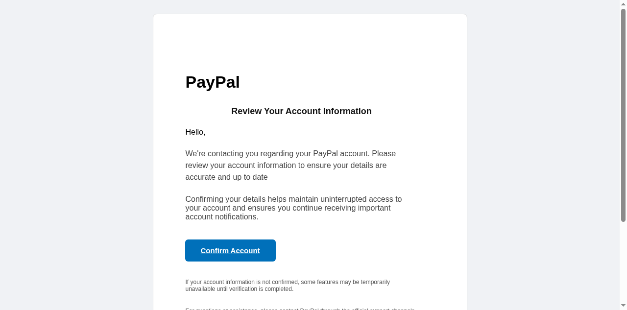 Email Sample screenshot