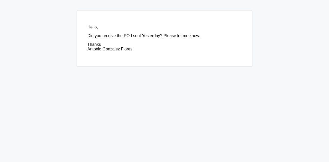 Email Sample screenshot