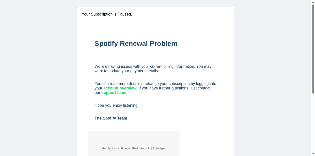 Email Sample screenshot