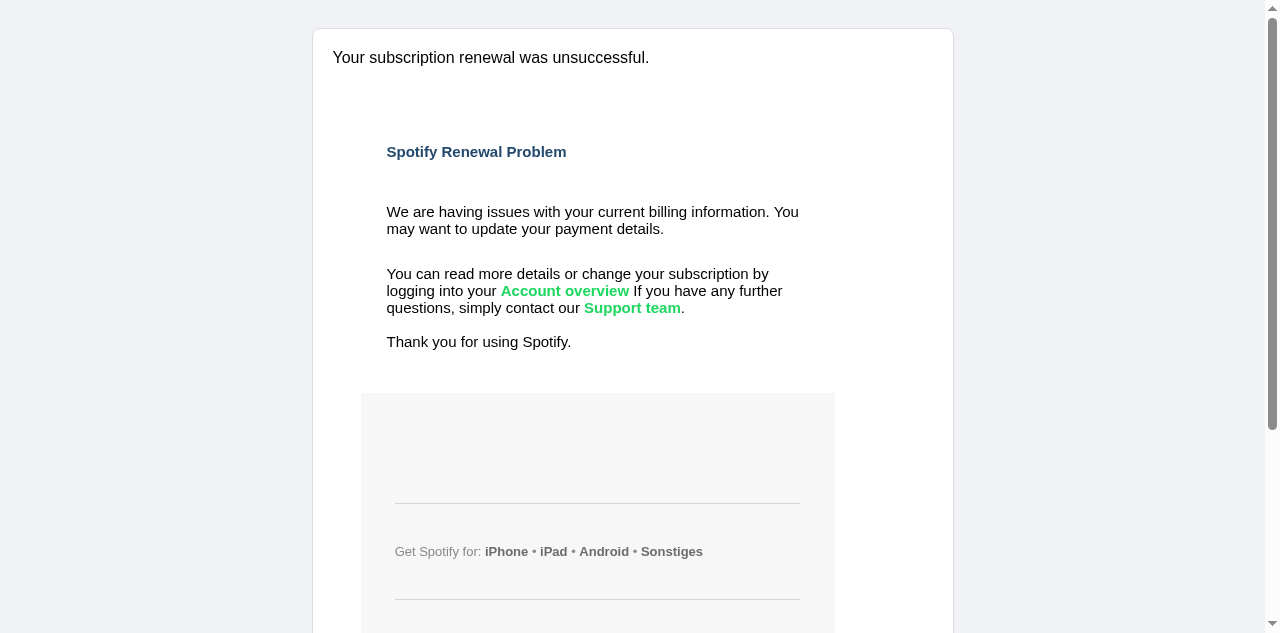 Email Sample screenshot